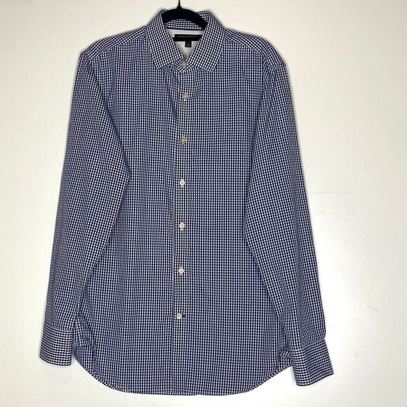Banana Republic Gingham No-Iron Slim Fit Button Down Shirt Men's Size Small - Picture 1 of 8